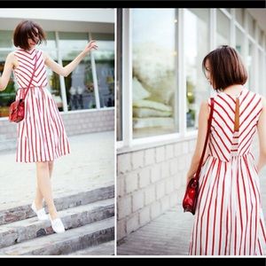 ASOS Red and white striped dress
